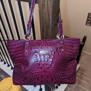 Brahmin Croc Shoulder Handbag